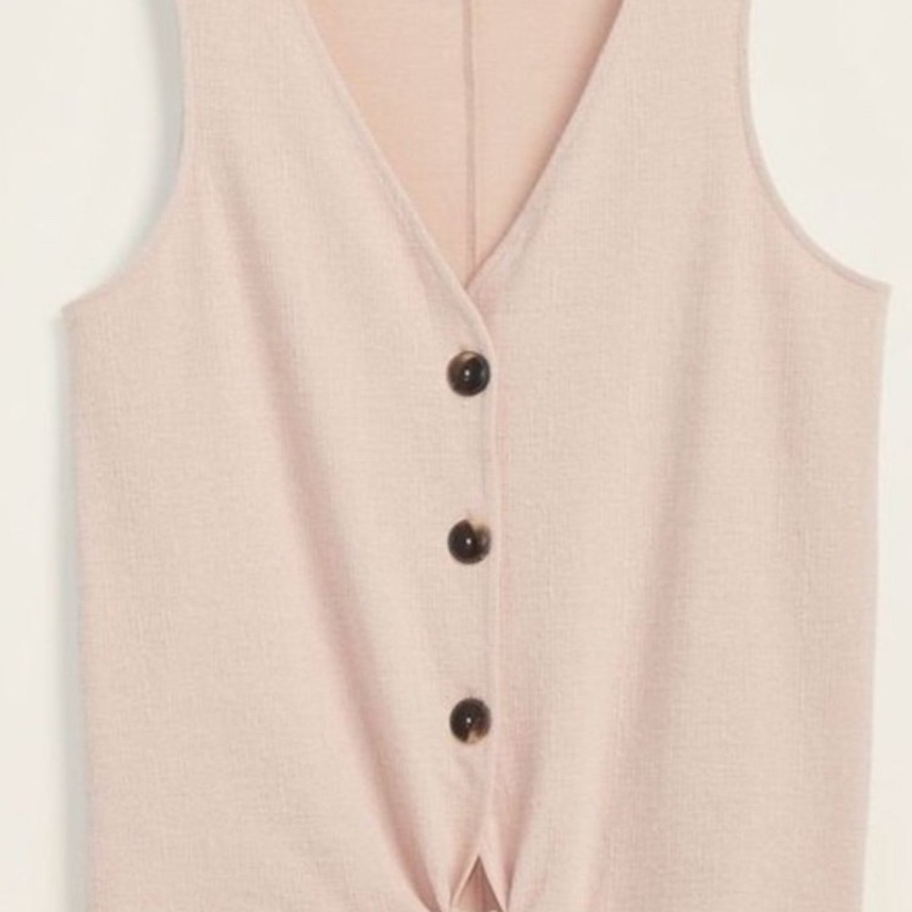 Old Navy Light Pink Sleeveless Blouse
